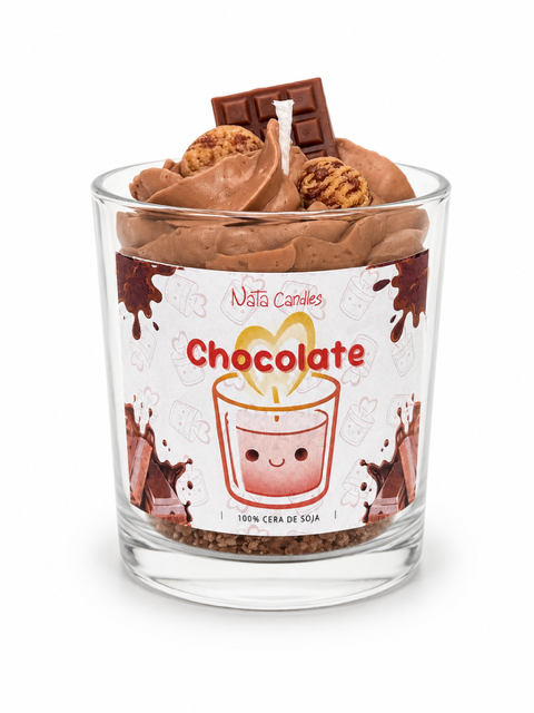 Vela Tipo Postre Chocolate