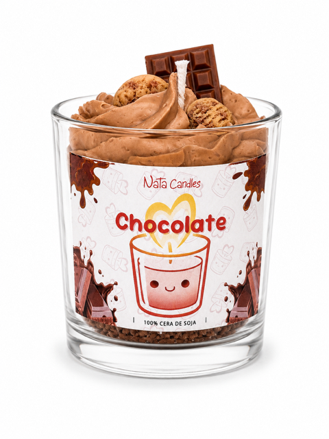Vela Tipo Postre Chocolate